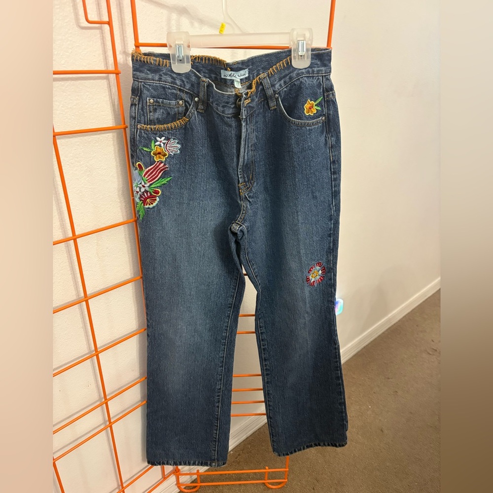 NWOT In The Wash Embroidered Jeans Size 8